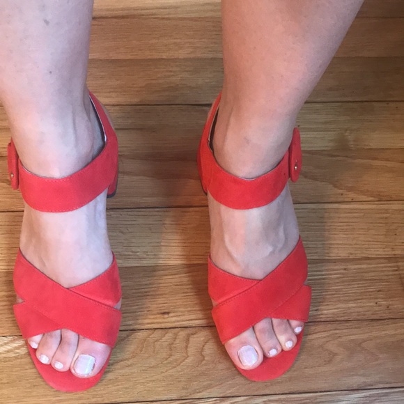🍸Host Pick🥂J. Crew Red Sandals - Picture 3 of 13